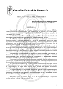 Resolução nº 585/2013 - Conselho Federal de Farmácia