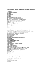Lista Nacional de Doenças e Agravos de Notificação Compulsória I