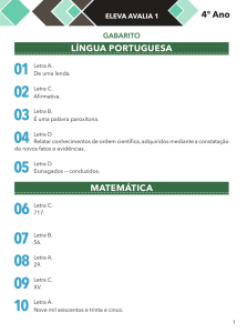 4o Ano LÍNGUA PORTUGUESA MATEMÁTICA