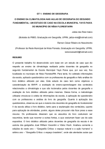 O Ensino da Climatologia nas Aulas de Geografia do