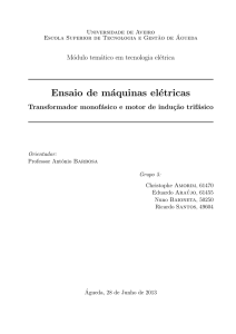 Ensaio de máquinas elétricas - Universidade de Aveiro › SWEET