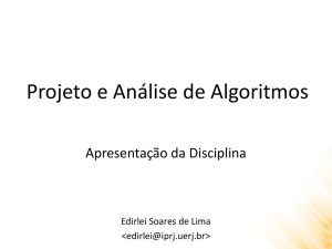 Projeto e Análise de Algoritmos