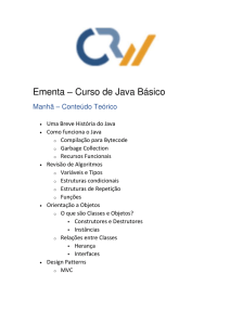 Ementa – Curso de Java Básico