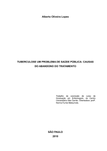 tuberculose - um problema de saúde pública