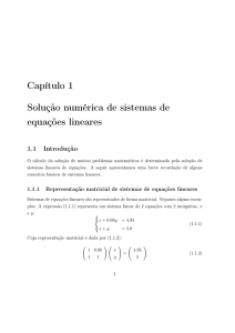 Capítulo 1 Solução numérica de sistemas de equações lineares