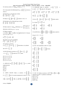 Listas de Exercícios Cauchy– Matemática – Teoria das Matrizes – 2