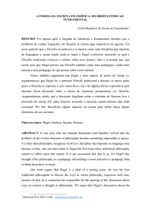 A Forma da Escrita Filosófica: Do Irrefletido ao Fundamental