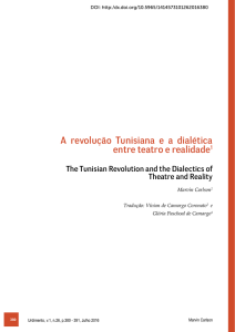 A revolução Tunisiana e a dialética entre teatro e realidade1