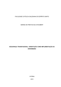 segurança transfusional: orientação como