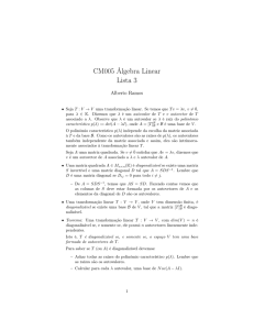CM005 Álgebra Linear Lista 3