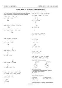 Exercicios de Isomeria Plana e Espacial