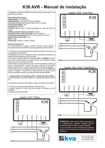 K38 AVR - Manual de instalação