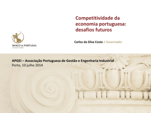 Competitividade da economia portuguesa: desafios futuros