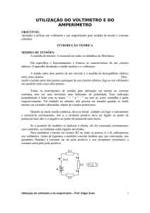 UTILIZAÇÃO DO VOLTÍMETRO E DO AMPERÍMETRO