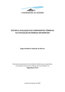 estudo e avaliação das componentes térmicas na