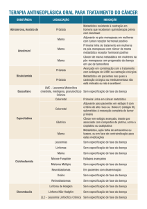 terapia antineoplásica oral para tratamento do câncer