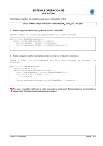 Laboratório – Versão Preliminar 1.0