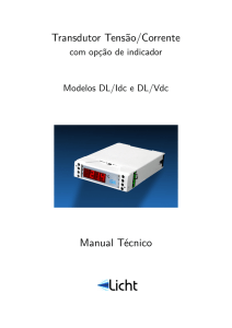 Transdutor Tensão/Corrente Manual Técnico - Licht-Labs