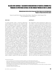 relação entre controle e tratamento medicamentoso de pacientes