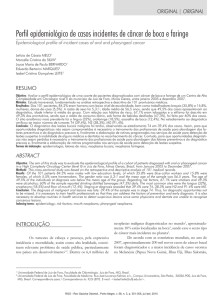 Perfil epidemiológico de casos incidentes de câncer de boca e faringe