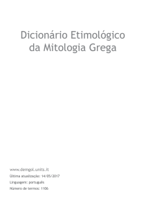 Dicionário Etimológico da Mitologia Grega