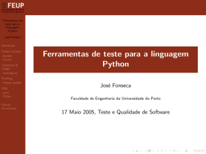 Ferramentas de teste para a linguagem Python