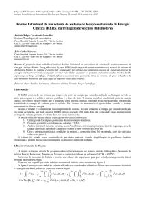 Análise Estrutural de um volante de Sistema de Reaproveitamento