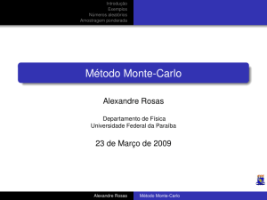 Método Monte-Carlo - Departamento de Fisica/UFPB