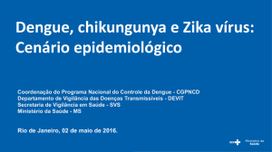 Dengue, chikungunya e Zika vírus: Cenário epidemiológico