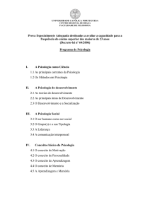 Prova Especialmente Adequada destinadas a avaliar a capacidade