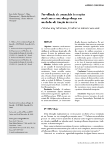 Prevalência de potenciais interações medicamentosas droga