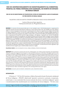 uso do geoprocessamento no monitoramento da cobertura vegetal
