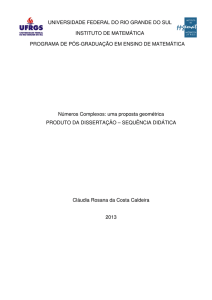 Números Complexos: uma proposta geométrica