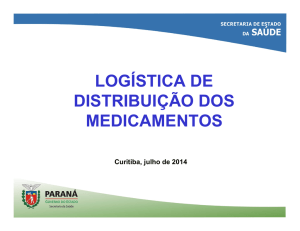 logística de distribuição dos medicamentos