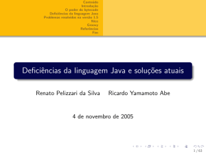 Deficiências da linguagem Java e soluções atuais