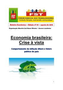Economia brasileira: Crise à vista