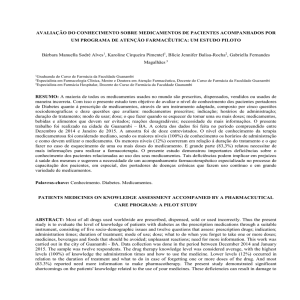 avaliação do conhecimento sobre medicamentos de pacientes
