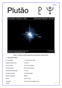 Dados sobre Plutão N.º de satélites 3, Caronte, Nix e Hidra