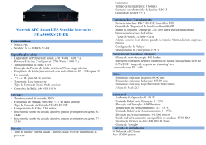 Nobreak APC Smart UPS Senoidal Interativo - SUA3000RM2U-BR