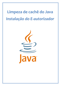 Limpeza de cachê do Java Instalação do E