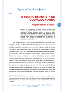 O TEATRO DE REVISTA DE ODUVALDO VIANNA Wagner Martins