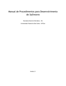 Manual de Procedimentos para Desenvolvimento - (SIn)