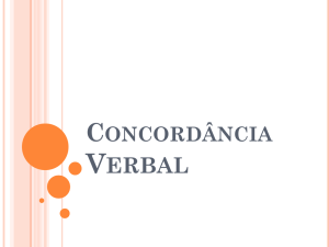 Concordância Verbal I (1ª Parte)