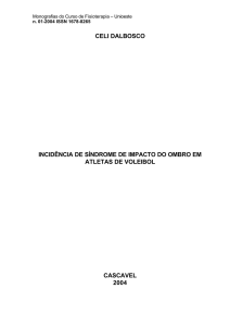 celi dalbosco incidência de síndrome de impacto do