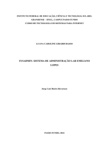 sysadmin: sistema de administração lar emiliano lopes