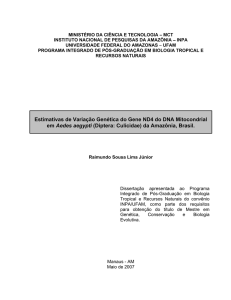 Estimativas de Variação Genética do Gene ND4 do