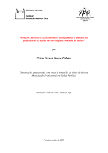 “Reações Adversas a Medicamentos: conhecimento e atitudes dos