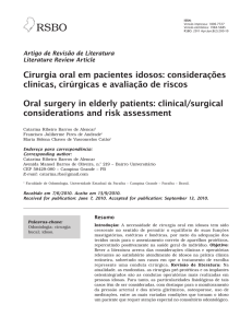 Cirurgia oral em pacientes idosos: considerações clínicas