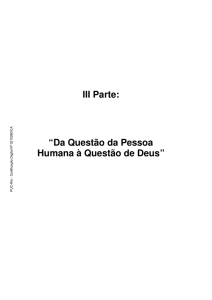 Da Questão da Pessoa Humana à Questão de Deus - DBD PUC-Rio
