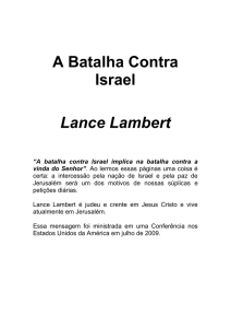 A Batalha Contra Israel Lance Lambert